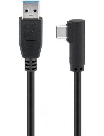 Goobay 66501 cabo USB 1 m 3.2 Gen 1 (3.1 Gen 1) USB A USB C Preto