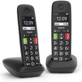 Gigaset E290 Duo Aparelho de telefone analógico ID do Emissor e Nome Preto
