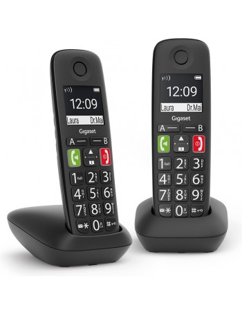 Gigaset E290 Duo Aparelho de telefone analógico ID do Emissor e Nome Preto