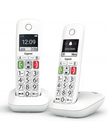 Gigaset E290 Telefone analógico DECT Branco ID do Emissor e Nome