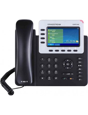 Grandstream Networks GXP2140 telefone IP Preto Estação com fios LCD 4 linhas