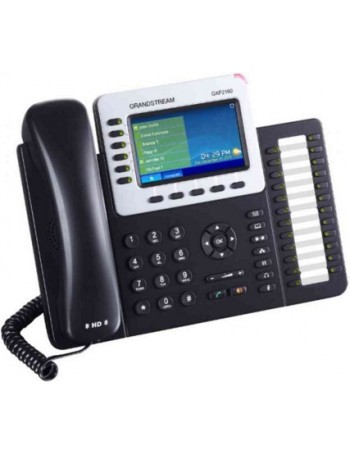 Grandstream Networks GXP2140 telefone IP Preto Estação com fios LCD 4 linhas