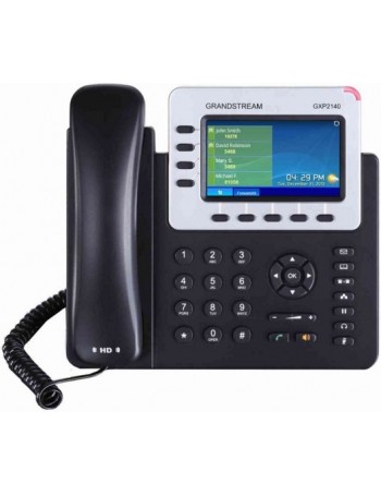 Grandstream Networks GXP2140 telefone IP Preto Estação com fios LCD 4 linhas