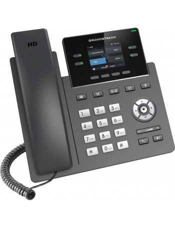 Grandstream Networks GRP2612 telefone IP Preto Estação com fios TFT 4 linhas