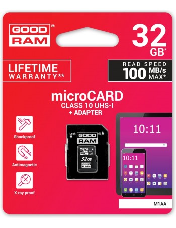 Goodram M1AA-0320R12 cartão de memória 32 GB MicroSDHC Class 10 UHS-I