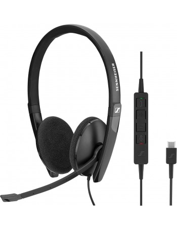 Sennheiser SC 160 USB-C Conjunto de auscultadores e microfone acoplado Fita de cabeça Preto