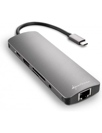 Sharkoon USB 3.0 Type C Combo Adapter placa adaptador de interface HDMI,RJ-45,USB 3.0
