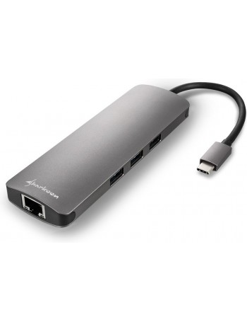 Sharkoon USB 3.0 Type C Combo Adapter placa adaptador de interface HDMI,RJ-45,USB 3.0