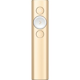 Logitech Spotlight comando para apresentações Bluetooth RF Dourado