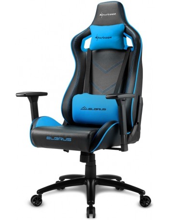 Sharkoon Elbrus 2 Cadeira de jogos universal Assento acolchoado Preto, Azul