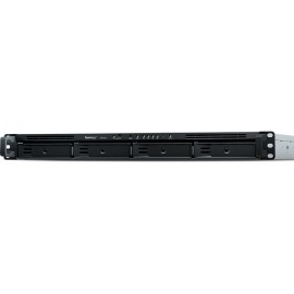 Synology RX418 baía de discos Prateleira (1U) Preto, Cinzento