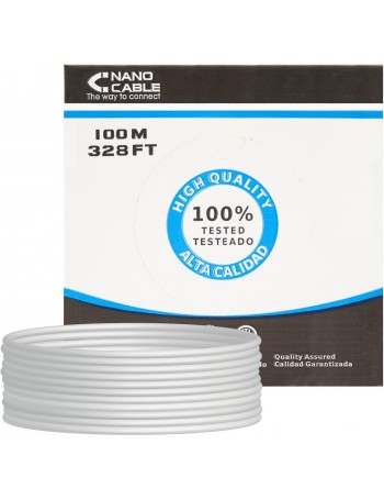 Nanocable 10.20.0502 cabo de rede 100 m Cat6e U UTP (UTP) Cinzento