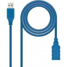 Nanocable 10.01.0902-BL cabo USB 2 m 3.2 Gen 1 (3.1 Gen 1) USB A Azul