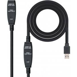 Nanocable 10.01.0312 cabo USB 10 m 3.2 Gen 1 (3.1 Gen 1) USB A Preto