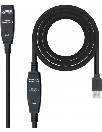 Nanocable 10.01.0312 cabo USB 10 m 3.2 Gen 1 (3.1 Gen 1) USB A Preto