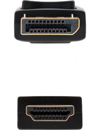 Nanocable 10.15.4303 adaptador de cabo de vídeo 3 m DisplayPort HDMI Type A (Standard) Preto