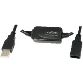 LogiLink 10m USB - USB 2.0 M F cabo USB USB A Preto