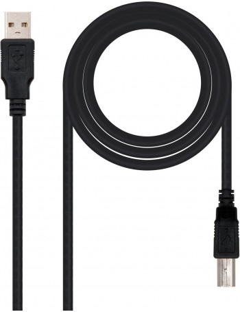 Nanocable 10.01.0103-BK cabo USB 1,8 m 2.0 USB A USB B Preto