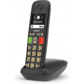 Gigaset E290 Telefone analógico DECT Preto ID do Emissor e Nome