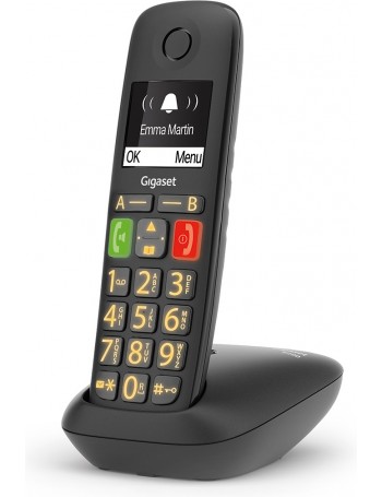 Gigaset E290 Telefone analógico DECT Preto ID do Emissor e Nome