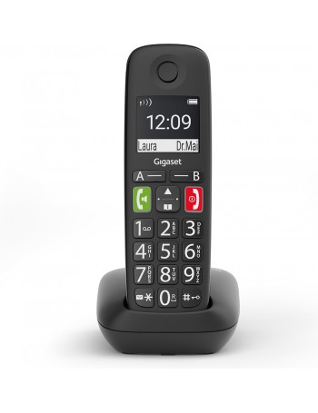 Gigaset E290 Telefone analógico DECT Preto ID do Emissor e Nome