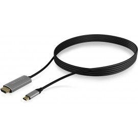 ICY BOX IB-CB020-C USB TYPE-C TO HDMI CABLE18 M 4K AT 60 HZ cabo HDMI 1,8 m USB C HDMI Type A (Standard) Preto, Dourado,