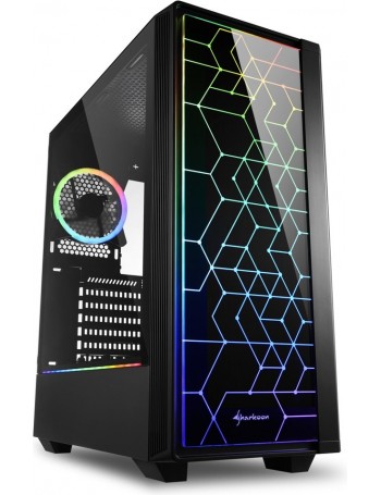 Sharkoon RGB LIT 100 Midi ATX Tower Preto