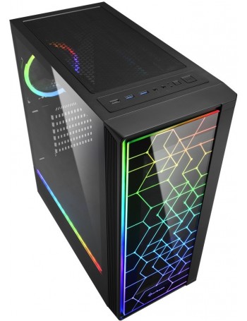 Sharkoon RGB LIT 100 Midi ATX Tower Preto