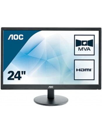 AOC Basic-line M2470SWH LED display 59,9 cm (23.6") 1920 x 1080 pixels Alta definição total Plano Preto