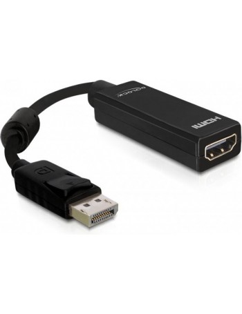 DeLOCK 61849 cabo de interface adaptador de género DisplayPort M 19-p HDMI F Preto