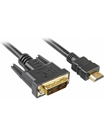 Sharkoon 4044951009053 adaptador de cabo de vídeo 2 m HDMI DVI-D Preto