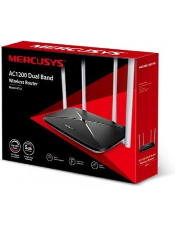 Mercusys AC12 router sem fios Dual-band (2,4 GHz   5 GHz) Fast Ethernet Preto