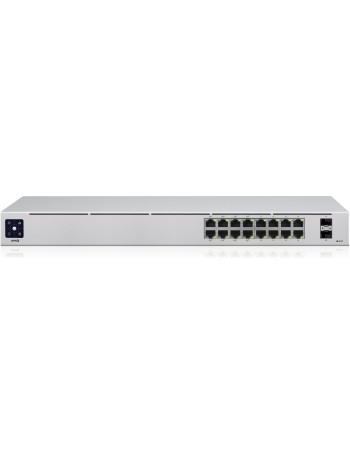 Ubiquiti Networks UniFi 16-Port PoE Gerido L2 L3 Gigabit Ethernet (10 100 1000) Prateado 1U Apoio Power over Ethernet (PoE)