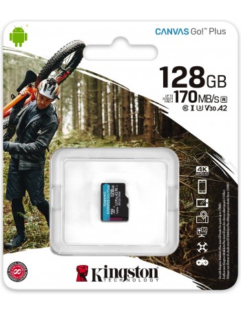 Kingston Technology Canvas Go! Plus cartão de memória 128 GB MicroSD Classe 10 UHS-I