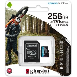 Kingston Technology Canvas Go! Plus cartão de memória 256 GB SD Classe 10 UHS-I