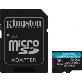 Kingston Technology Canvas Go! Plus cartão de memória 512 GB MicroSD Classe 10 UHS-I