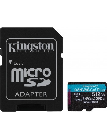 Kingston Technology Canvas Go! Plus cartão de memória 512 GB MicroSD Classe 10 UHS-I