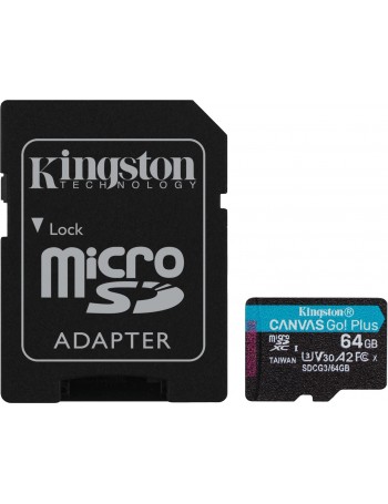 Kingston Technology Canvas Go! Plus cartão de memória 64 GB MicroSD Classe 10 UHS-I