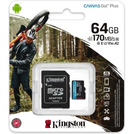 Kingston Technology Canvas Go! Plus cartão de memória 64 GB MicroSD Classe 10 UHS-I