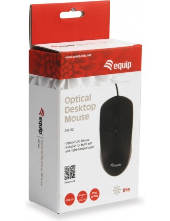 Equip 245102 rato USB Óptico 1000 DPI Ambidestro