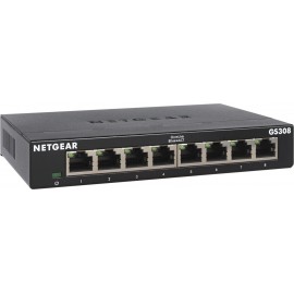 Netgear GS308-300PES comutador de rede Não-gerido L2 Gigabit Ethernet (10 100 1000) Preto