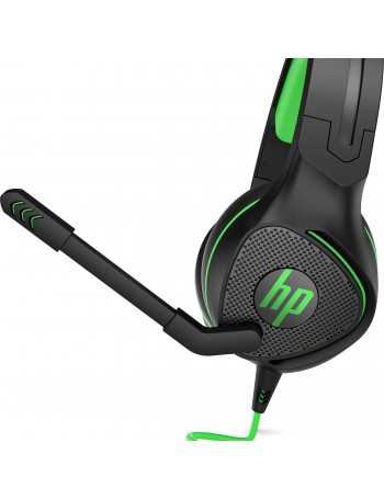HP Pavilion Gaming 400 headset Conjunto de auscultadores e microfone acoplado Fita de cabeça Preto, Verde