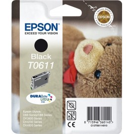 Epson Teddybear Tinteiro Preto T0611 Tinta DURABrite Ultra