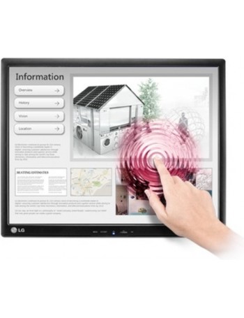 LG 19MB15T-I ecrã tátil 48,3 cm (19") 1280 x 1024 pixels Preto Multitoque Tampo de mesa