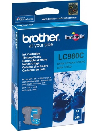 Brother LC-980C tinteiro Original Ciano 1 peça(s)