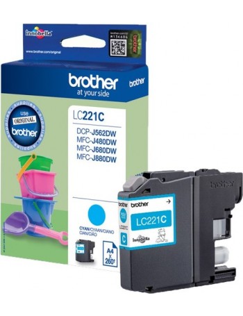 Brother LC-221C tinteiro Original Ciano 1 peça(s)