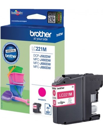 Brother LC-221M tinteiro Original Magenta 1 peça(s)