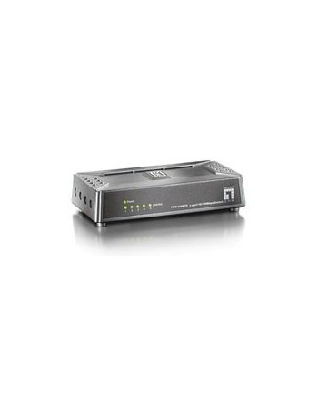 LevelOne FSW-0508TX Não-gerido Fast Ethernet (10 100) Preto, Cinzento