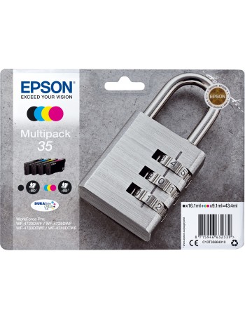 Epson Padlock C13T35864010 tinteiro Original Preto, Ciano, Magenta, Amarelo Embalagem múltipla 1 peça(s)