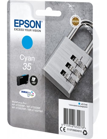 Epson Padlock C13T35824010 tinteiro Original Ciano 1 peça(s)